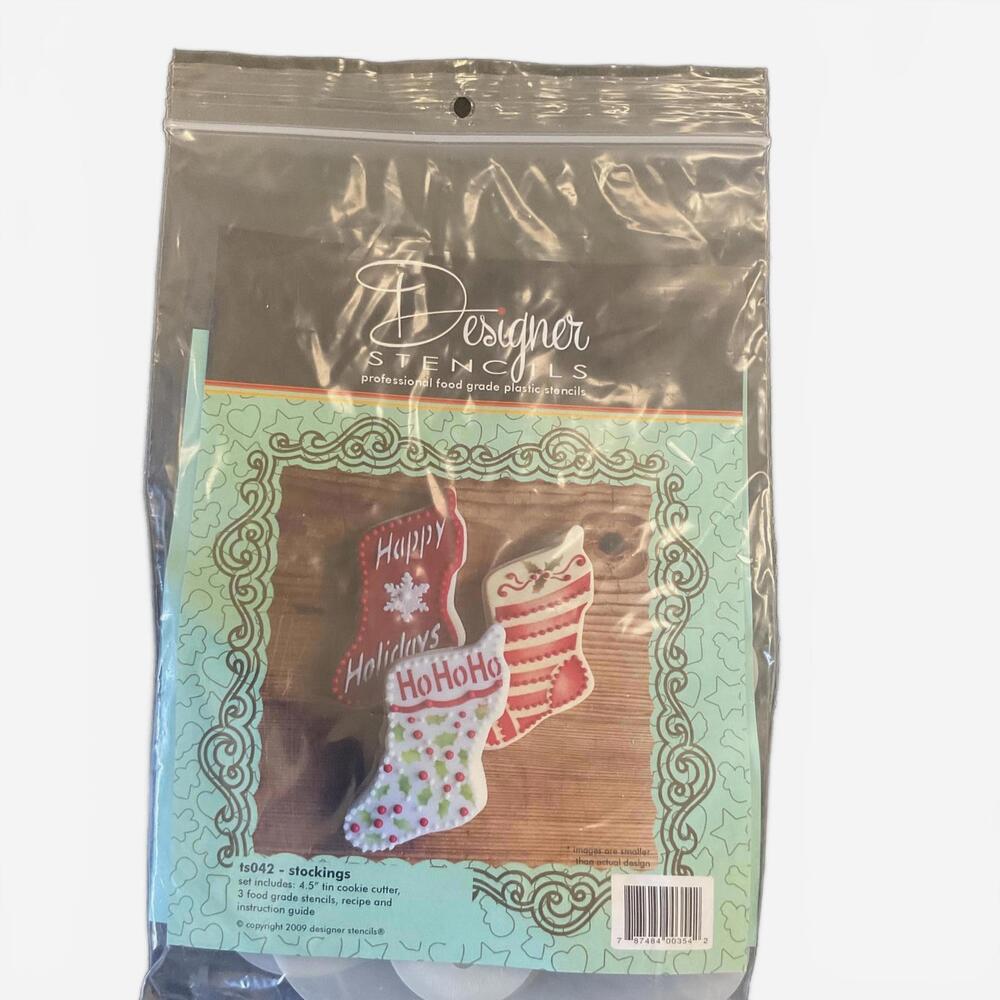 Brand New Designer Stencils Food Grade Plastic Stencil Crafts Baking Stockings